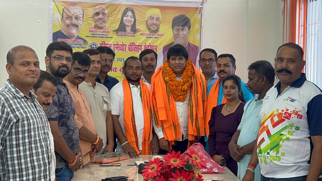 आईएबीएफ के राष्ट्रीय उपाध्यक्ष संजीव कुमार का पटना पहुंचने पर हुआ भव्य स्वागत 